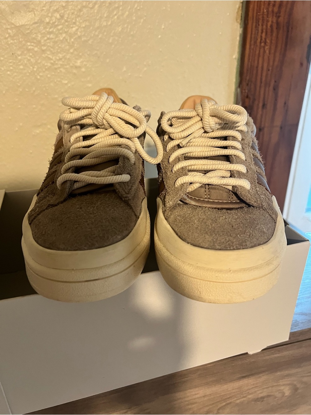 adidas Neutral Tan and Cream Casual Sneakers